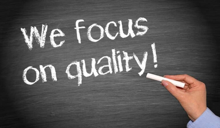 kualitas - kualitas terbaik - fokus membangun kualitas - tertarik dengan apa yang anda katakan